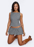 More My Jam Bubble Hem Set Black / White