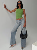 Slow Ride Belted Jeans Light Blue