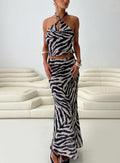 Eleganza Maxi Skirt Zebra