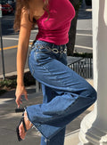 Darla Low Rise Straight Jean Mid Wash