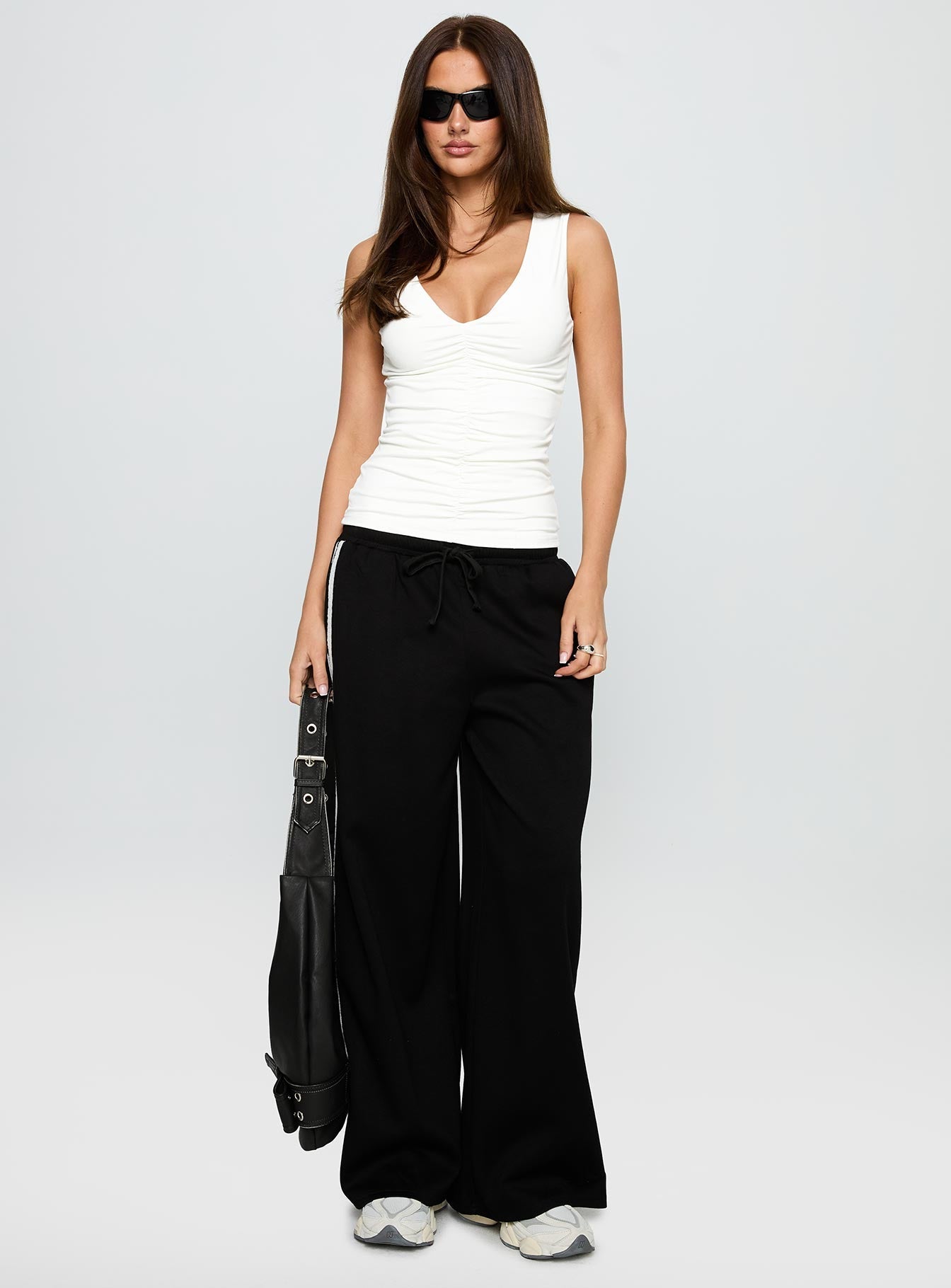 Loving Is Easy Ruched Top White