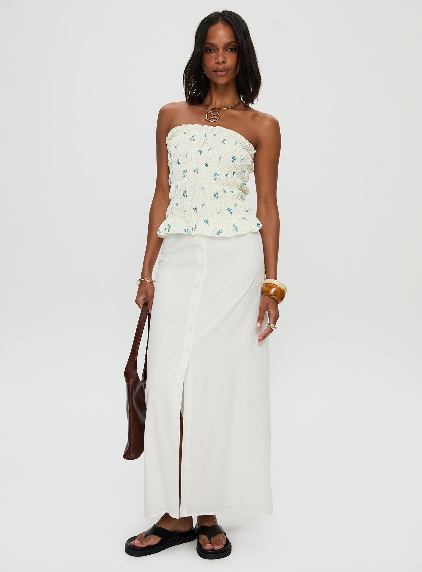 Jasmira Maxi Skirt White
