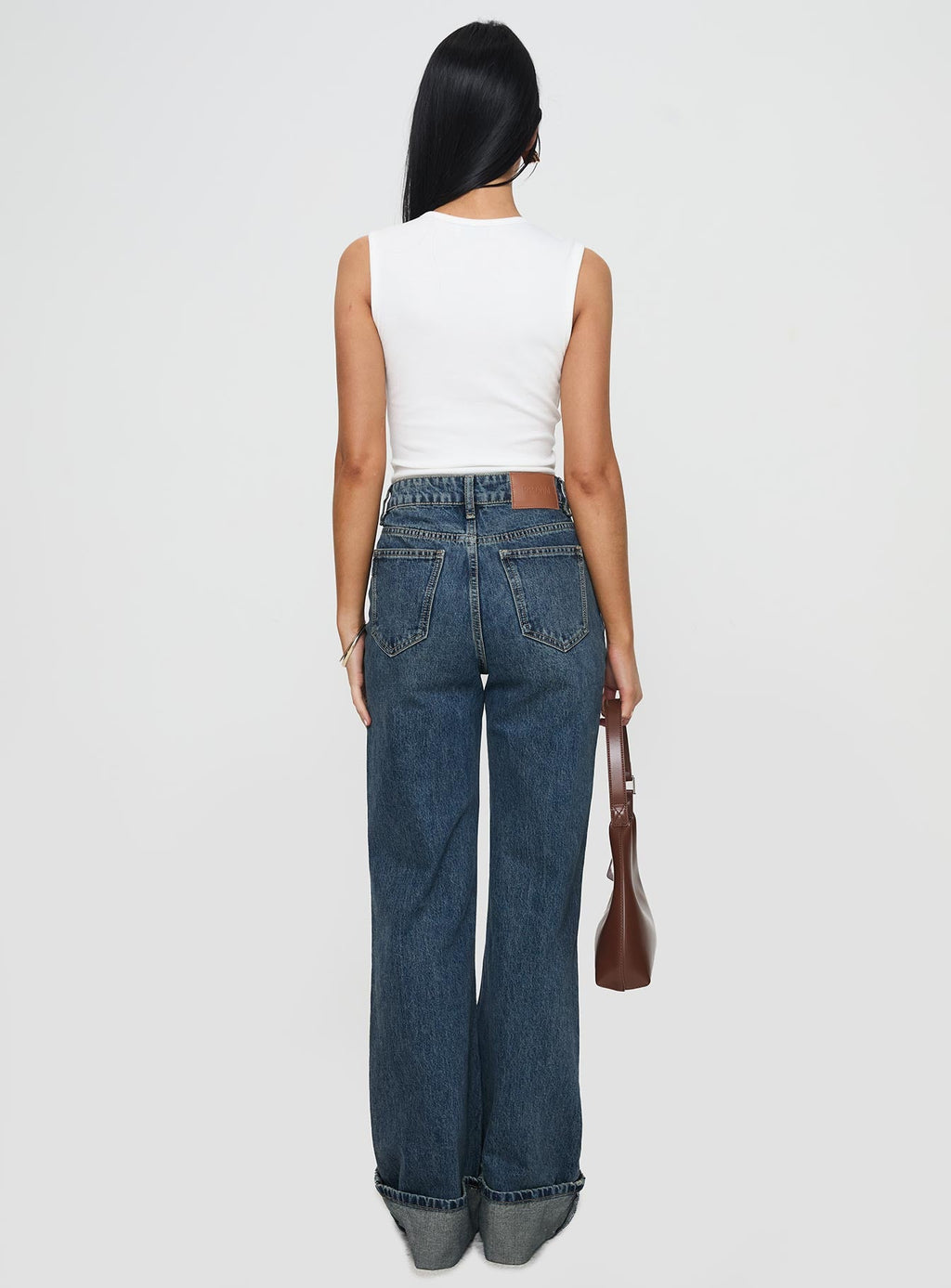 Florida Keys Cuffed Jeans Mid Blue