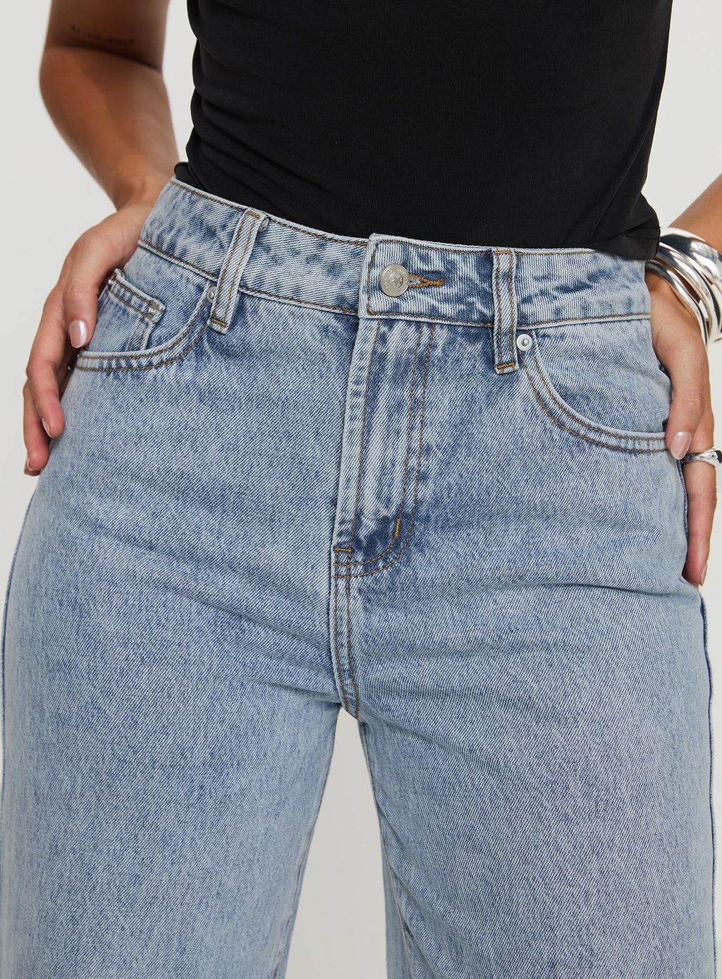 Karlina High Rise Straight Leg Jean Light Wash