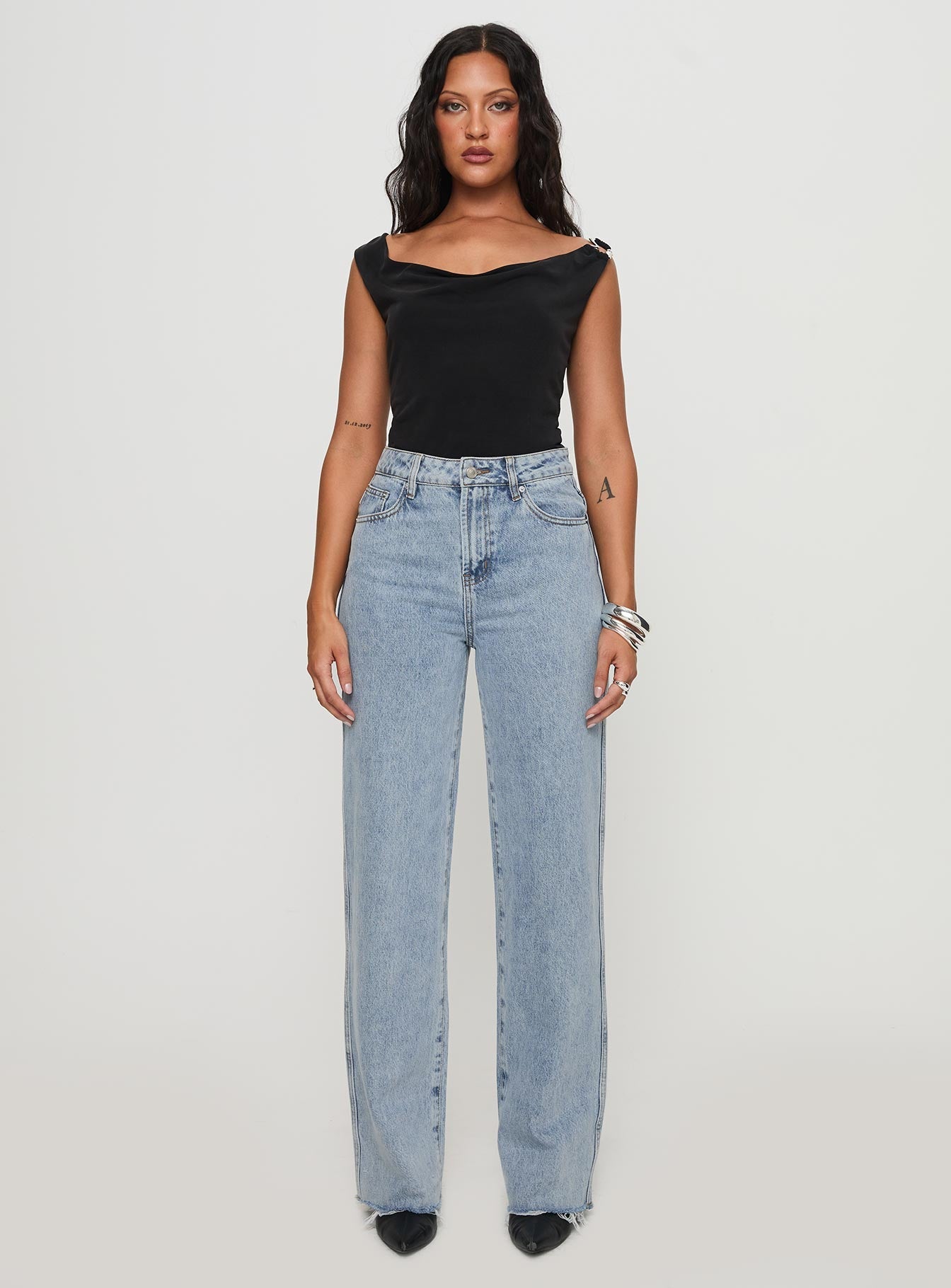 Karlina High Rise Straight Leg Jean Light Wash