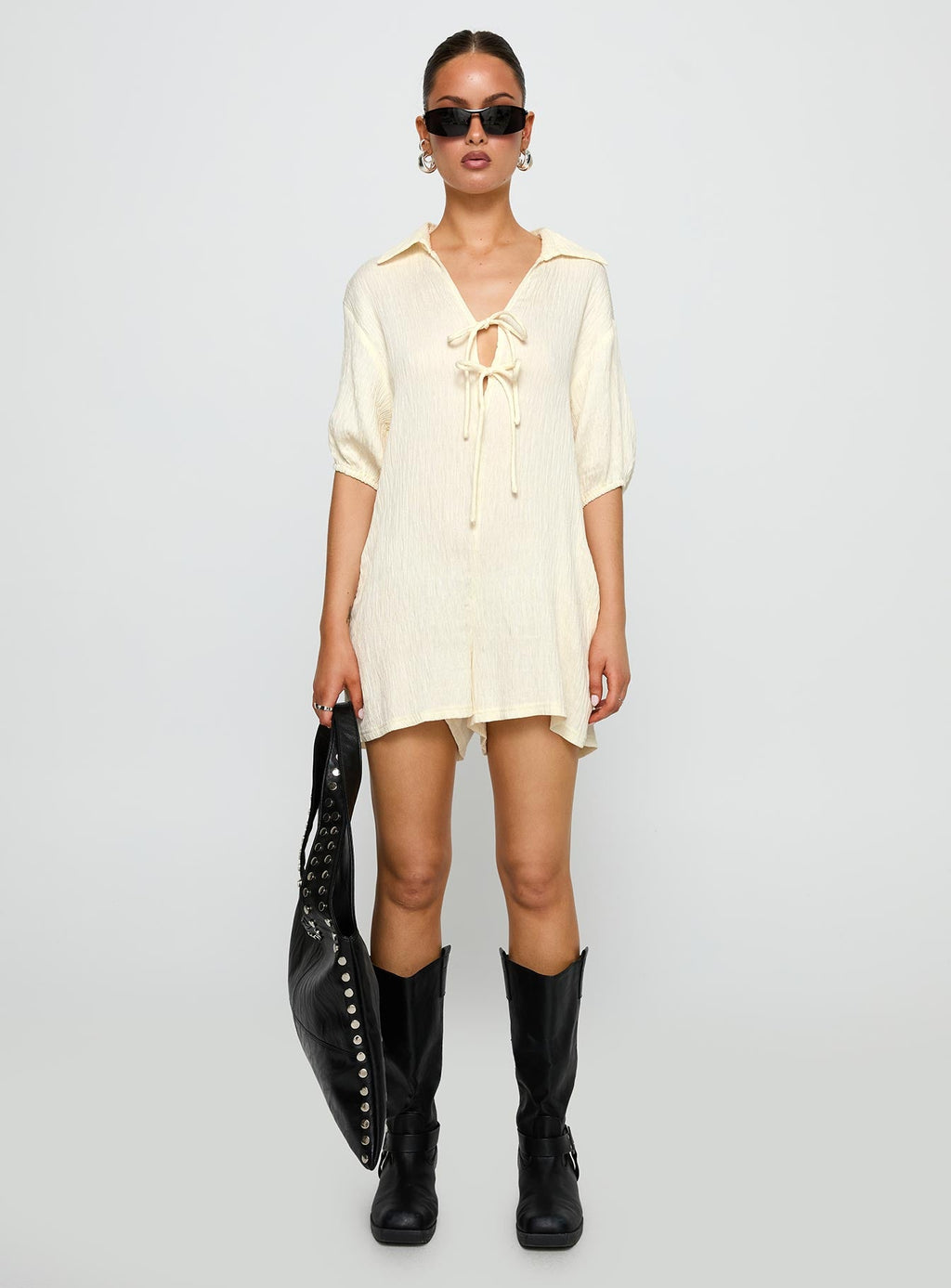 Power Move Romper Beige