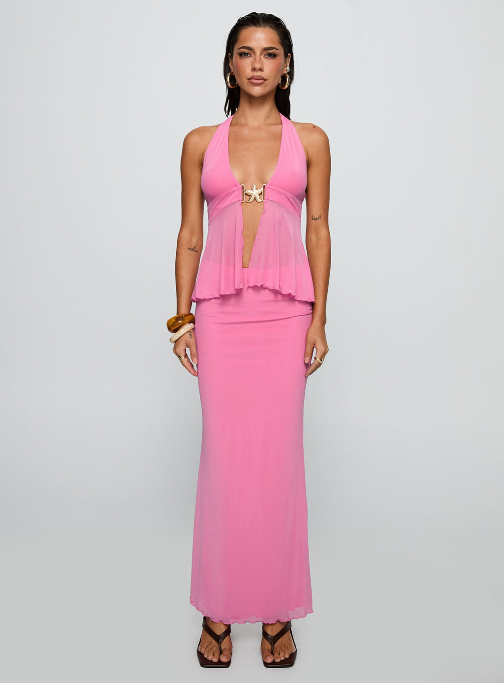 Electrified Hardware Detail Top Pink