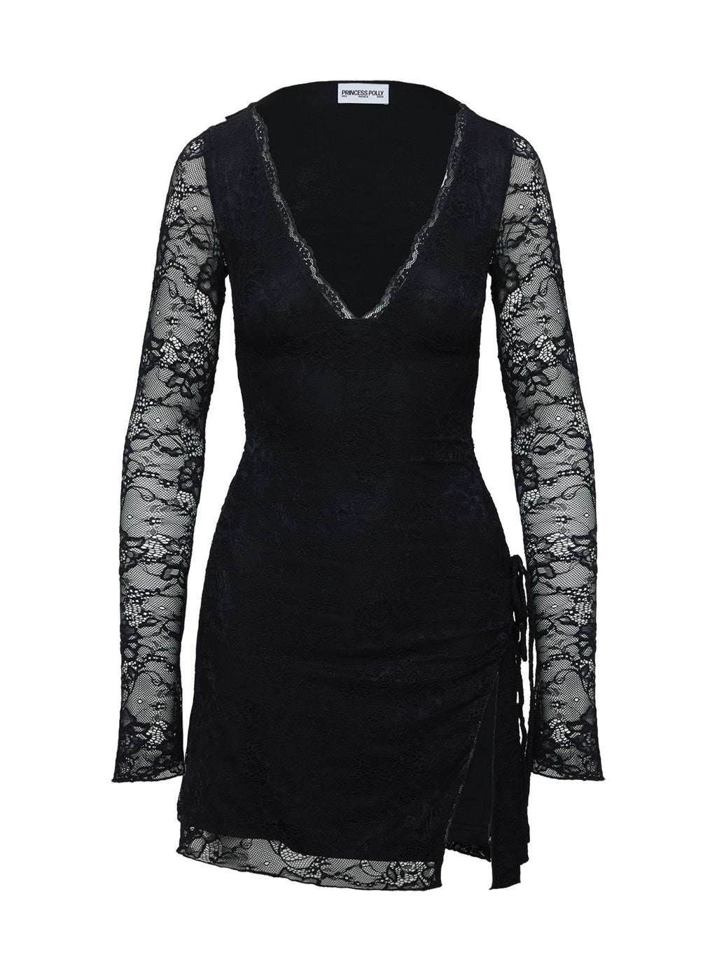 Airabella Lace Mini Dress Black