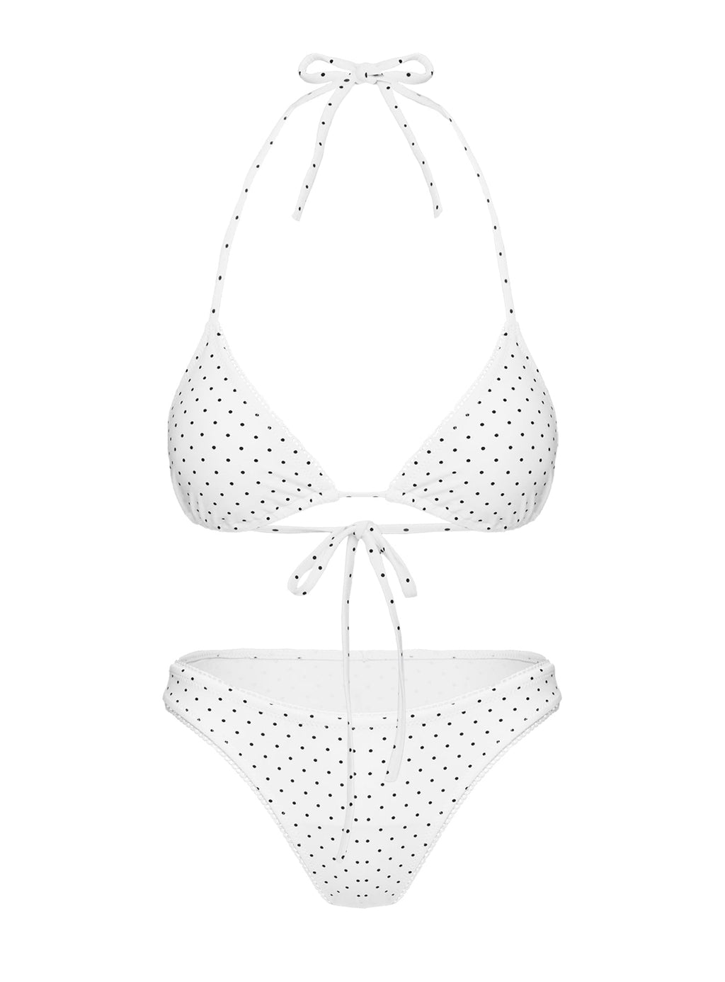 Jenner Triangle Bikini Top White / Black