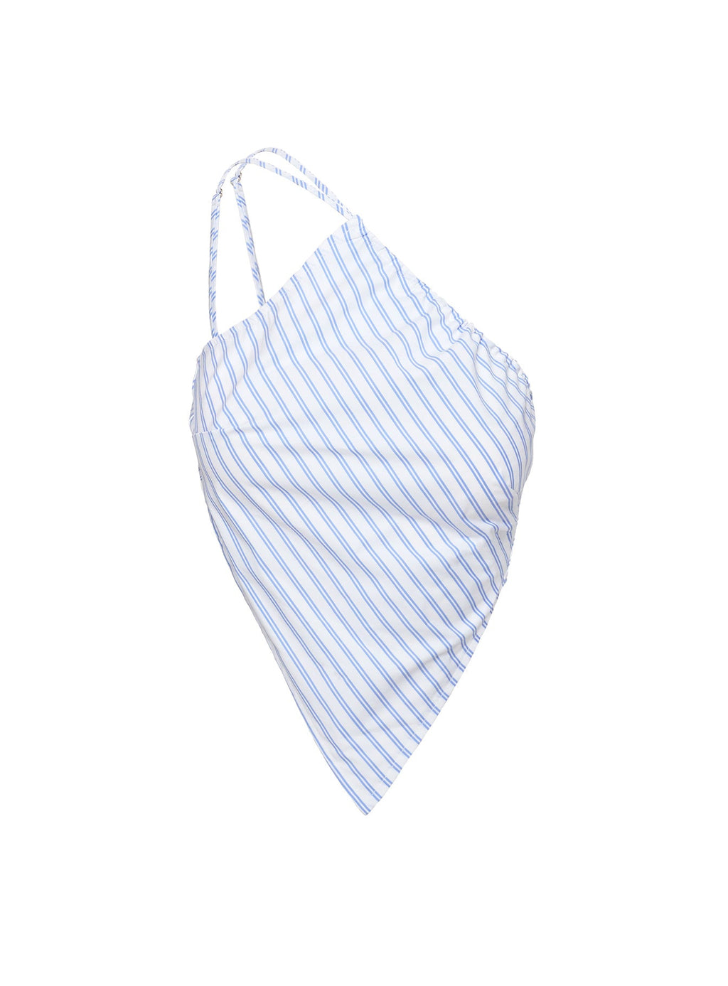Collied Asymmetric Top Blue / White Stripe